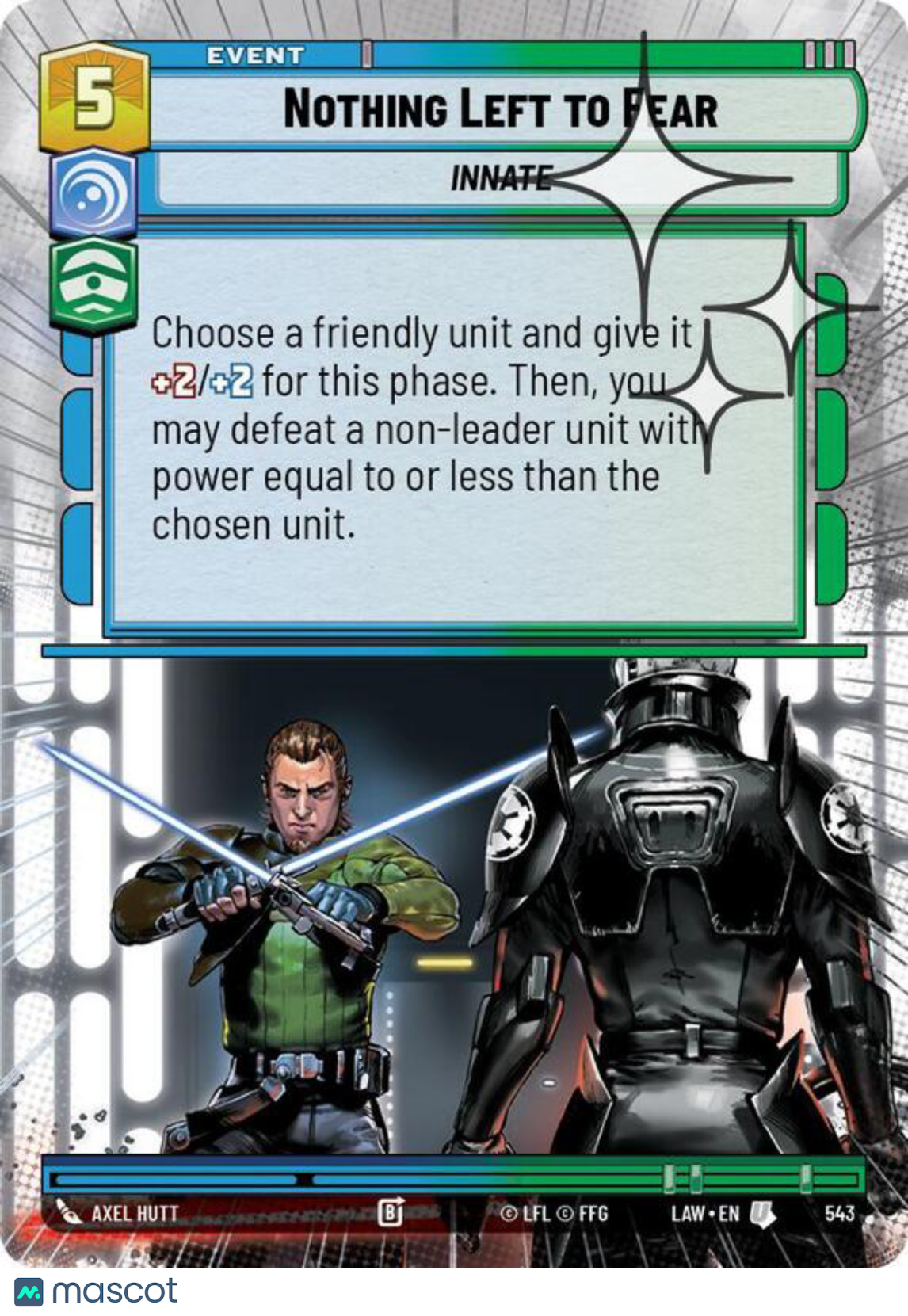 Star Wars: Unlimited A Lawless Time Nothing Left to Fear Foil Hyperspace #543