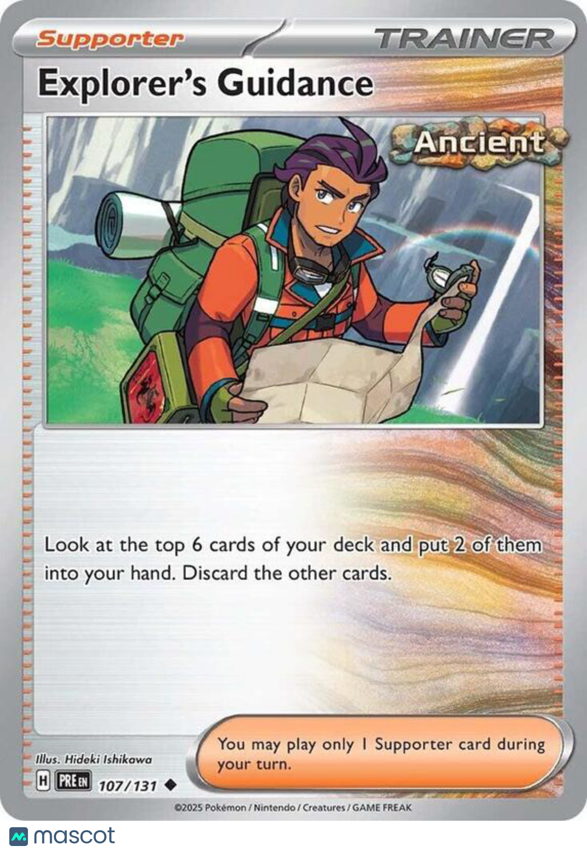 Pokemon TCG Prismatic Evolutions Explorer's Guidance Reverse Holo #107/131