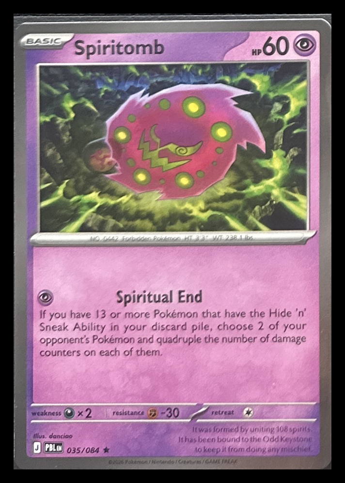 2026 Pitch Black Spiritomb Rare #35/84