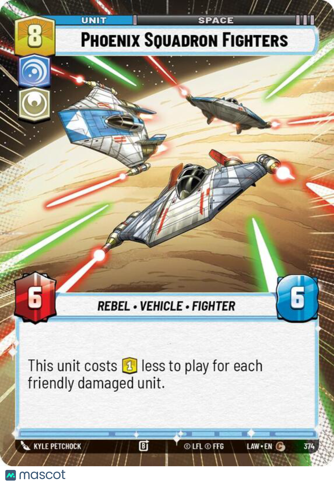 Star Wars: Unlimited A Lawless Time Phoenix Squadron Fighters Hyperspace #374