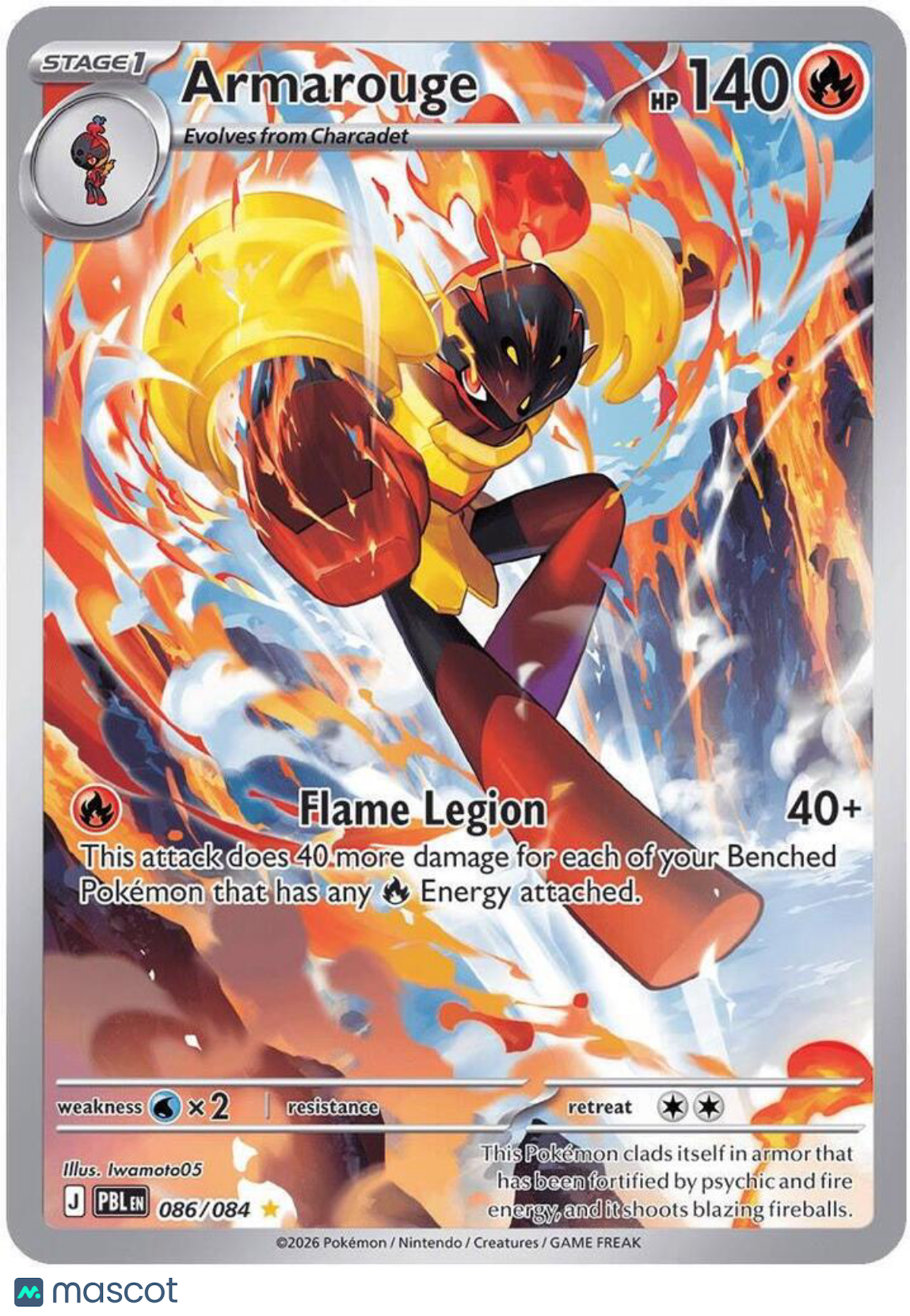 2026 Pitch Black Armarouge Holo Secret Rare #86/84