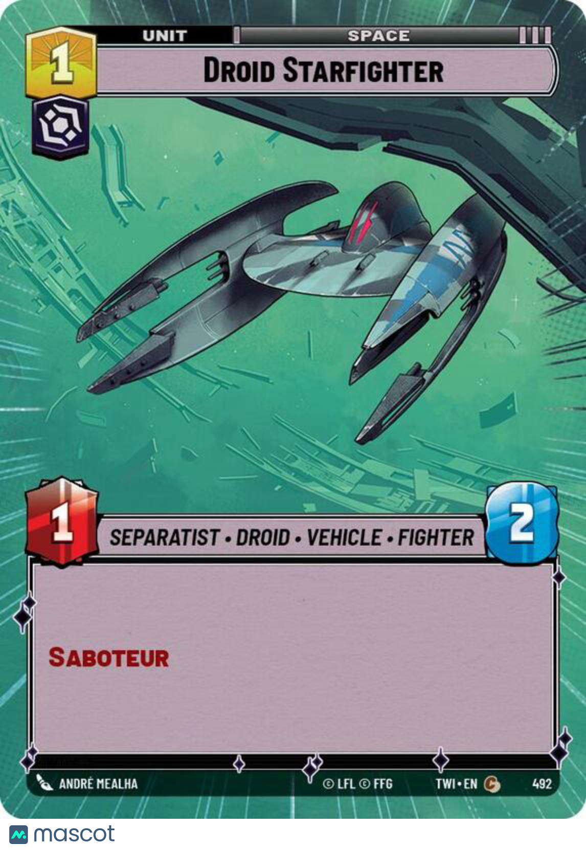 Twilight of the Republic Droid Starfighter Foil #492