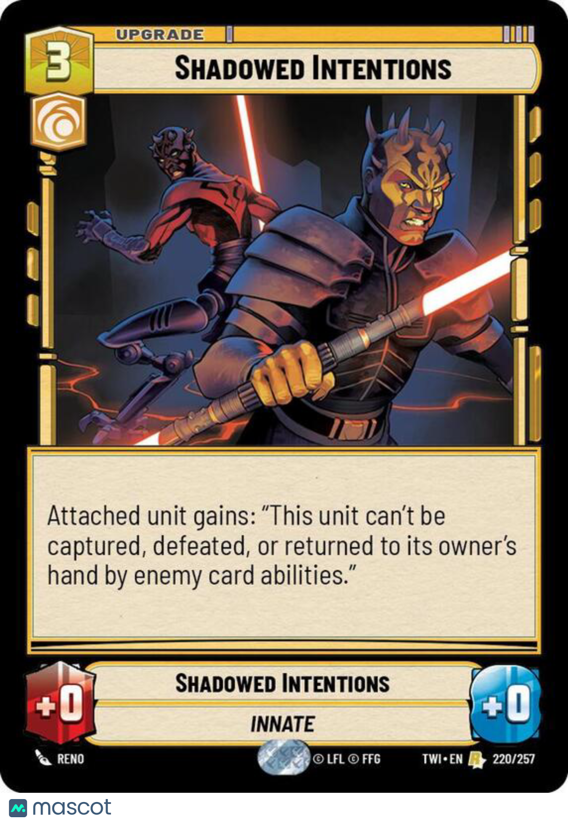 Star Wars: Unlimited Twilight of the Republic Shadowed Intentions #220/257