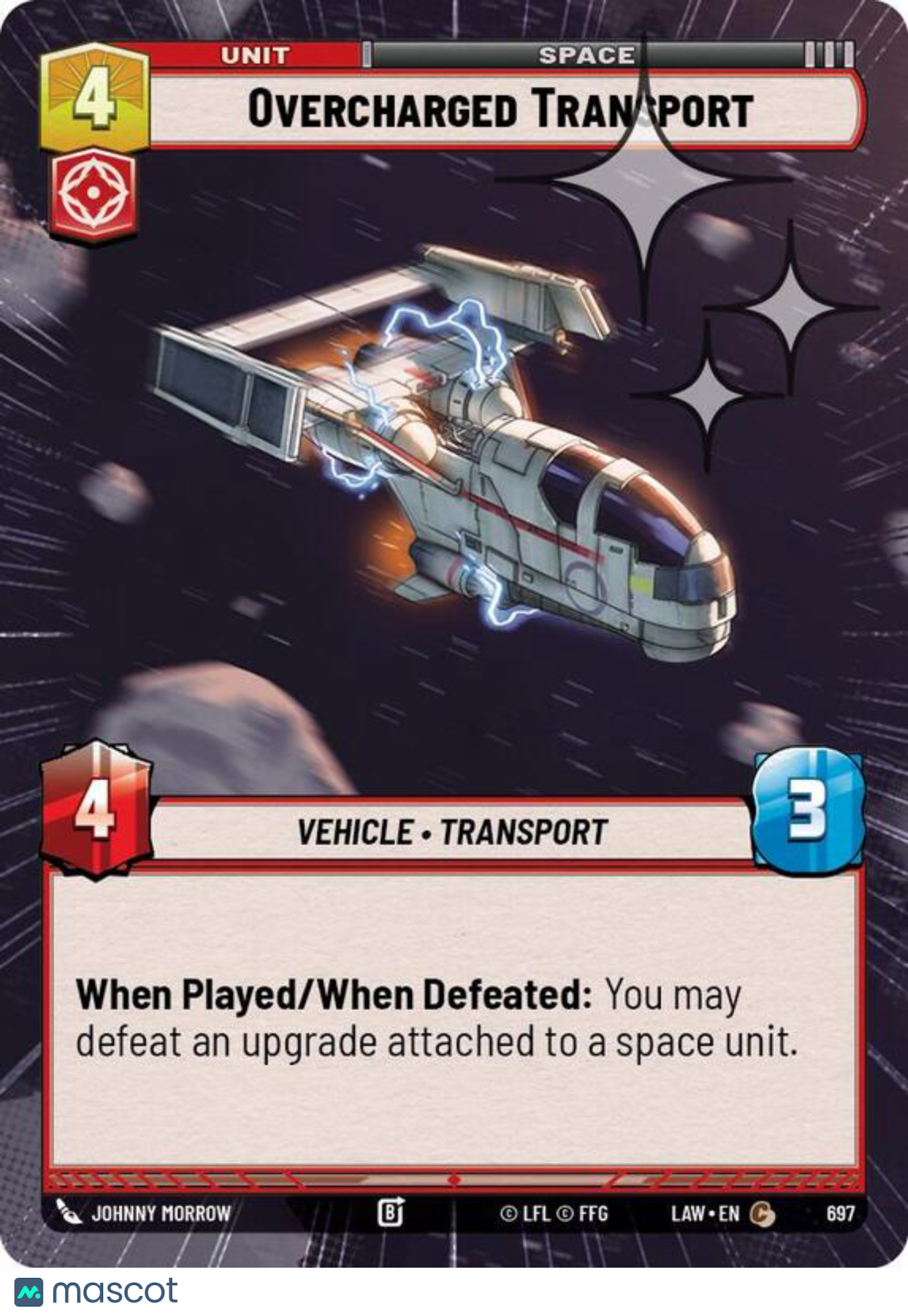Star Wars: Unlimited A Lawless Time Overcharged Transport Foil #697