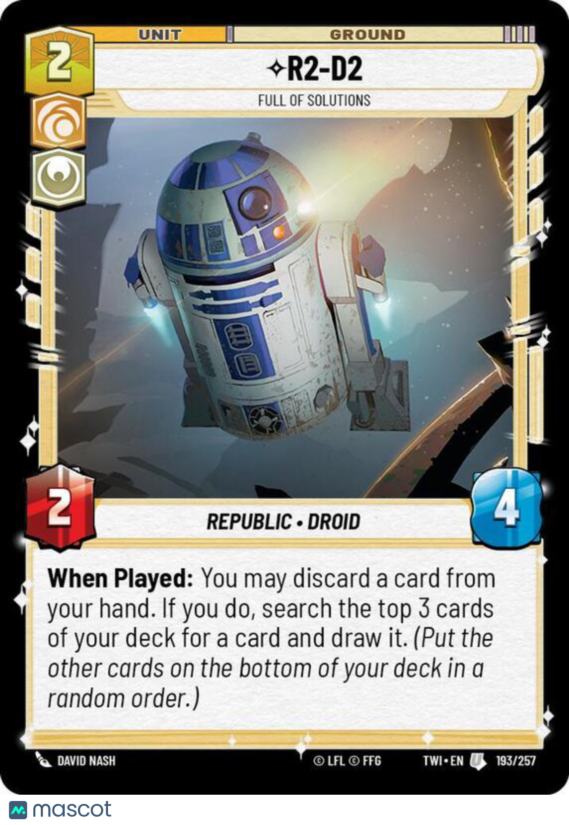 Star Wars: Unlimited Twilight of the Republic R2-D2 #193/257