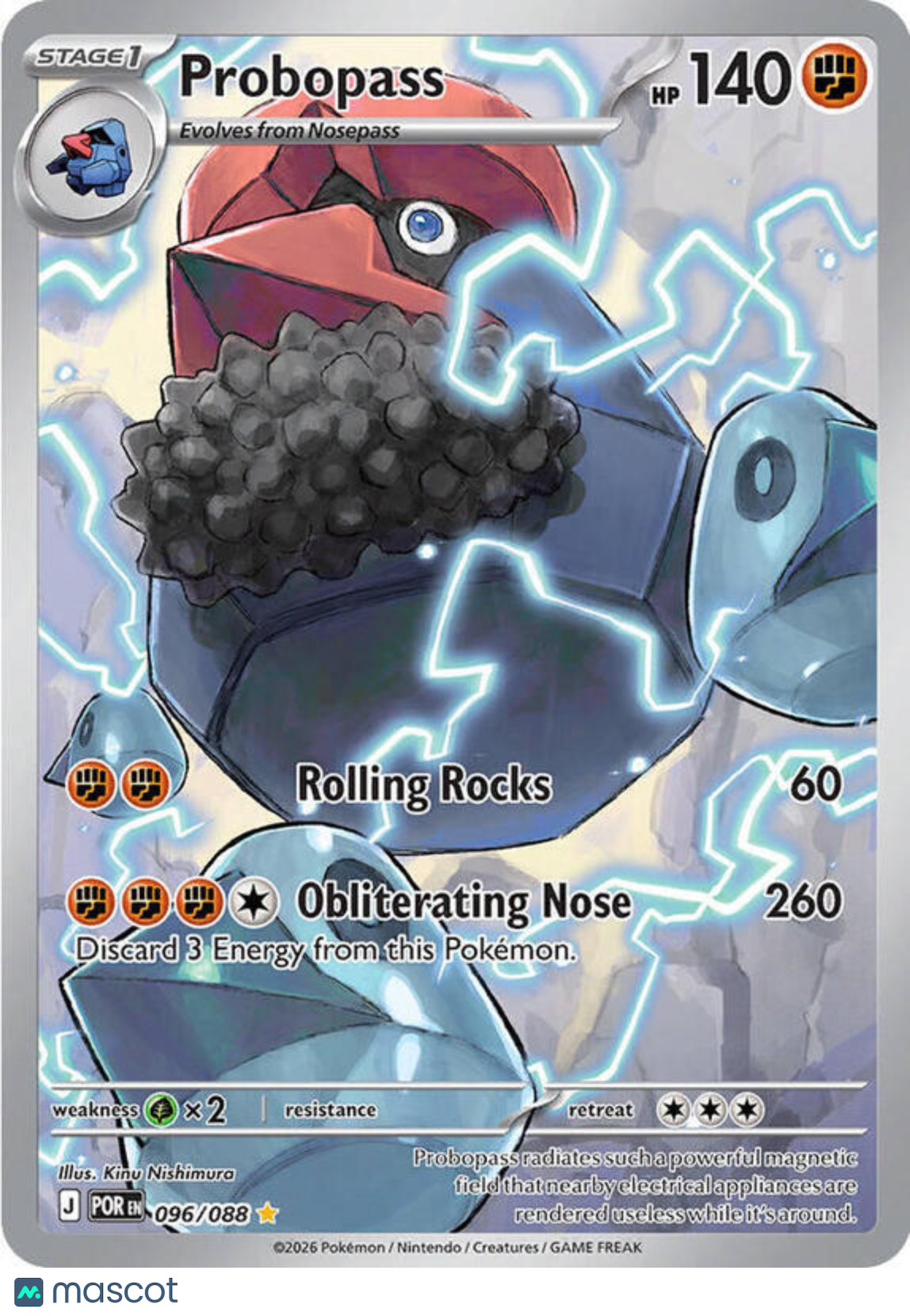 Pokemon TCG: Mega Evolution Perfect Order Probopass Holo Secret Rare #96/88