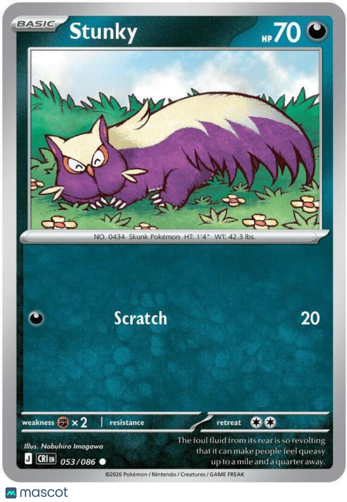 Pokemon TCG: Mega Evolution Chaos Rising Stunky #53/86