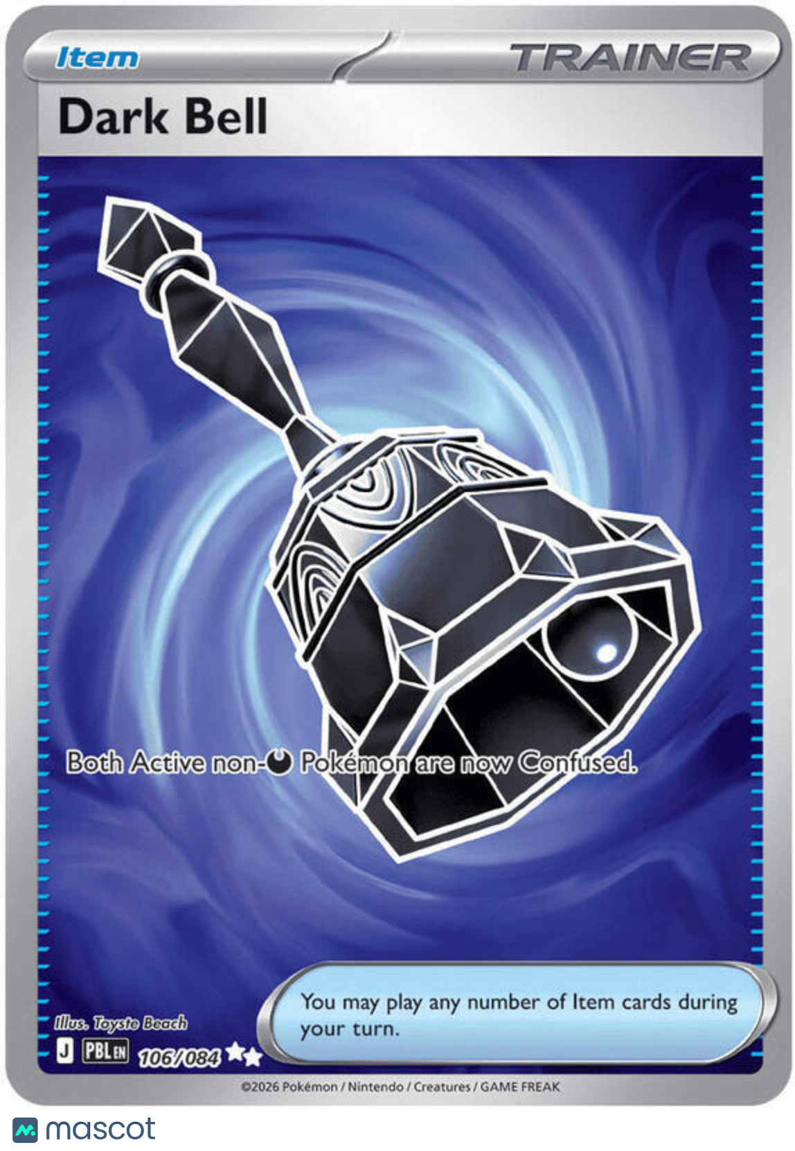 2026 Pitch Black Dark Bell Holo Secret Rare SR FA #106/84